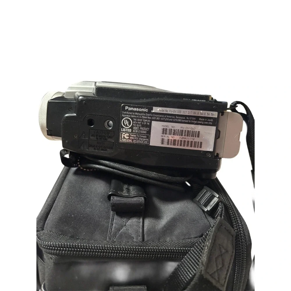 Panasonic‎ PV-DV102D Digital Zoom Video Recorder w HP Carrying Case Untested